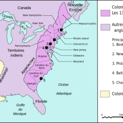 Thirteen colonies map answer key