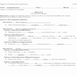 Anatomy of the constitution worksheet