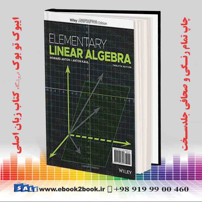 Elementary linear algebra anton 12th edition pdf