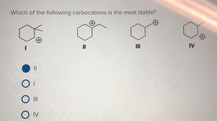 Which of the following carbocations would be expected to rearrange